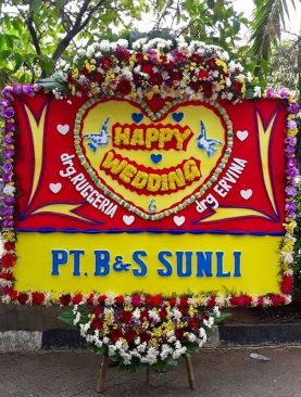 Bunga Papan - Happy Wedding